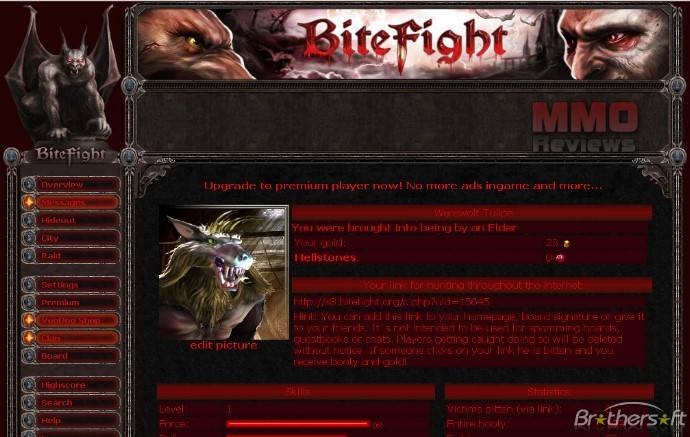 Inscrição on-line BiteFight. Jogos de Play free BiteFight 1. County online.